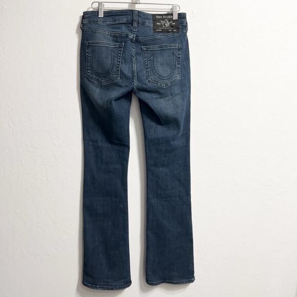 True Religion Denim Jeans Women's 27 Becca Mid Rise Dark Wash Bootcut Western - Picture 1 of 6